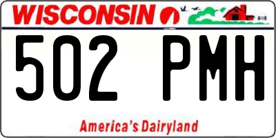 WI license plate 502PMH