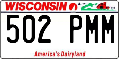 WI license plate 502PMM