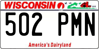 WI license plate 502PMN