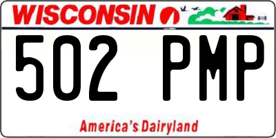 WI license plate 502PMP