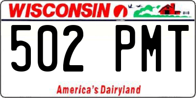 WI license plate 502PMT