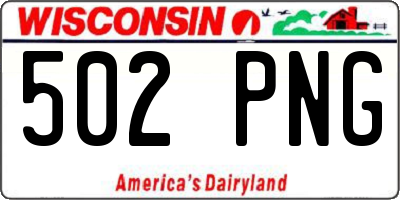 WI license plate 502PNG