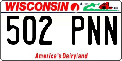 WI license plate 502PNN