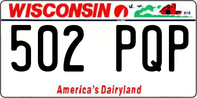 WI license plate 502PQP