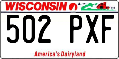 WI license plate 502PXF