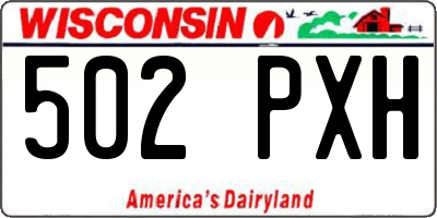 WI license plate 502PXH