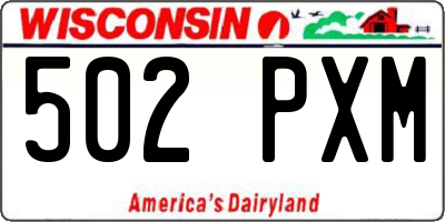 WI license plate 502PXM