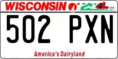 WI license plate 502PXN