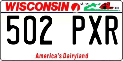 WI license plate 502PXR