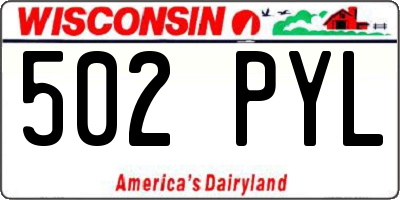 WI license plate 502PYL