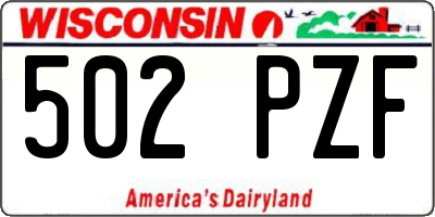 WI license plate 502PZF
