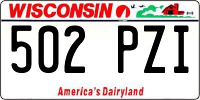 WI license plate 502PZI