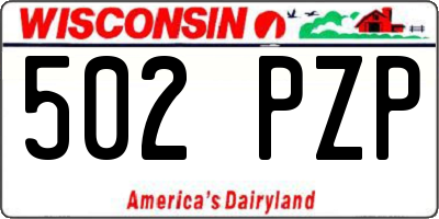 WI license plate 502PZP