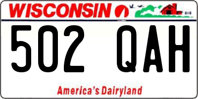WI license plate 502QAH