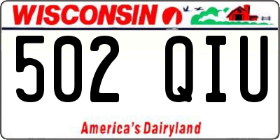 WI license plate 502QIU