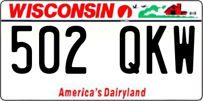 WI license plate 502QKW