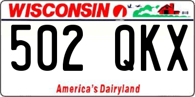 WI license plate 502QKX