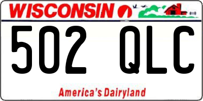 WI license plate 502QLC