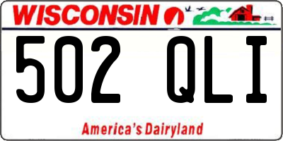 WI license plate 502QLI