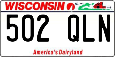 WI license plate 502QLN