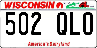 WI license plate 502QLO
