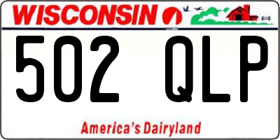 WI license plate 502QLP