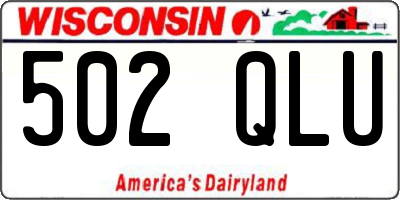 WI license plate 502QLU