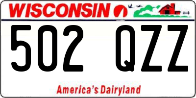 WI license plate 502QZZ