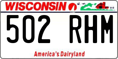 WI license plate 502RHM
