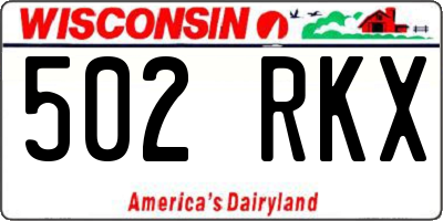 WI license plate 502RKX