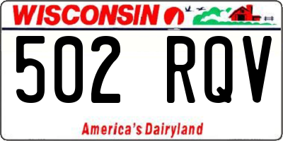 WI license plate 502RQV