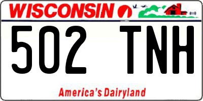 WI license plate 502TNH