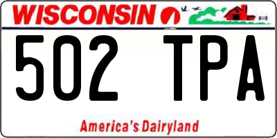 WI license plate 502TPA