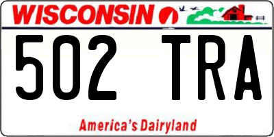 WI license plate 502TRA