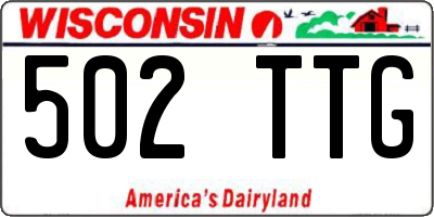 WI license plate 502TTG