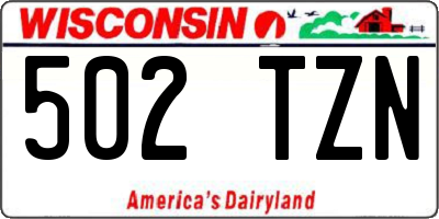 WI license plate 502TZN
