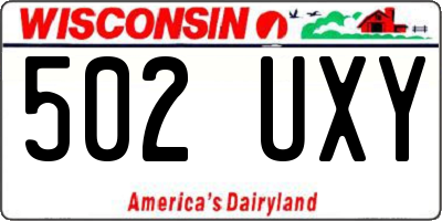 WI license plate 502UXY