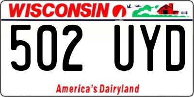 WI license plate 502UYD