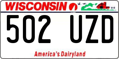 WI license plate 502UZD