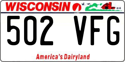 WI license plate 502VFG