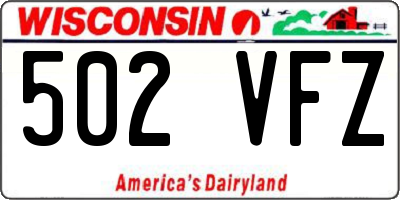 WI license plate 502VFZ