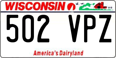WI license plate 502VPZ