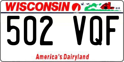 WI license plate 502VQF