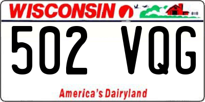 WI license plate 502VQG
