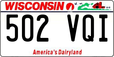 WI license plate 502VQI