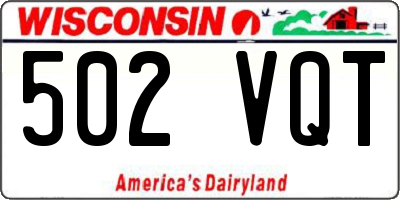 WI license plate 502VQT