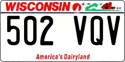 WI license plate 502VQV