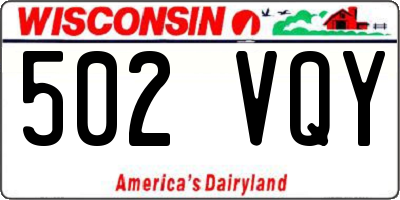 WI license plate 502VQY
