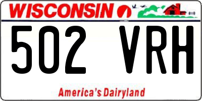 WI license plate 502VRH