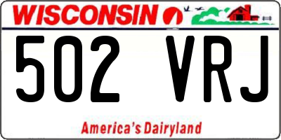 WI license plate 502VRJ